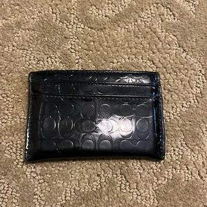 Coach patent leather card holder